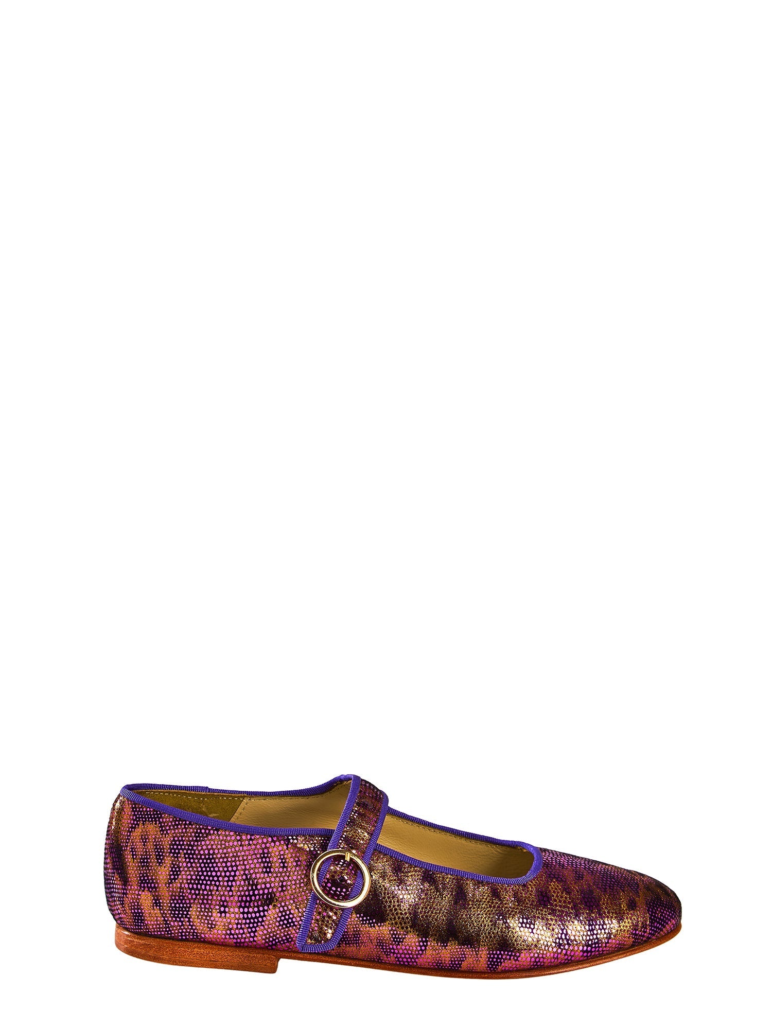 Romy iridescent leather ballet flats
