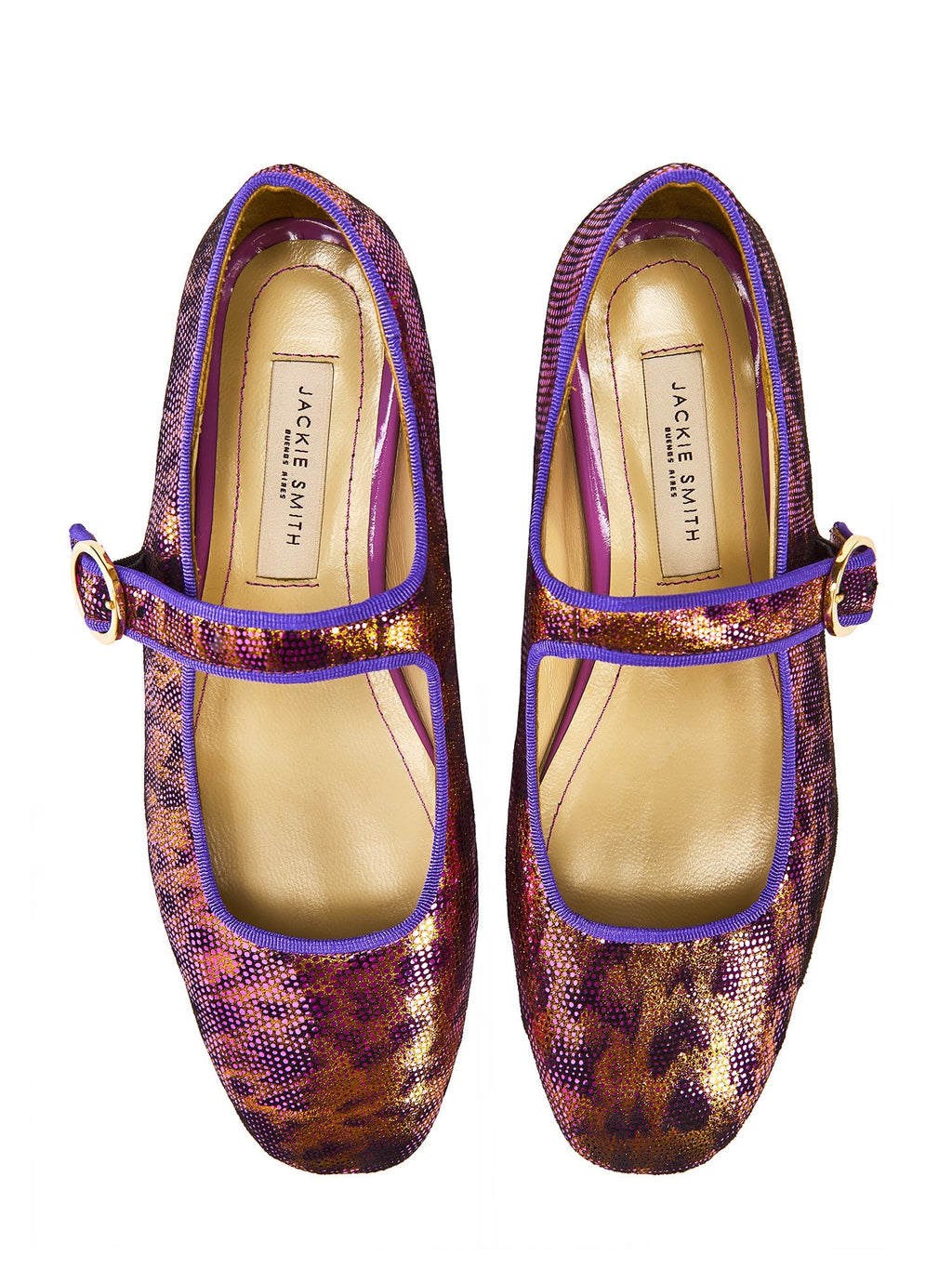 Romy iridescent leather ballet flats