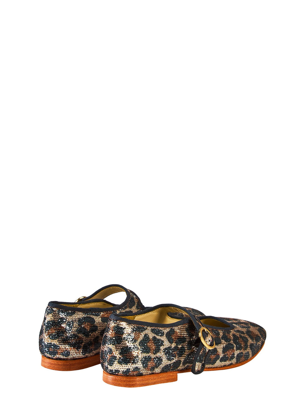 Romy leopard sequin ballet flats