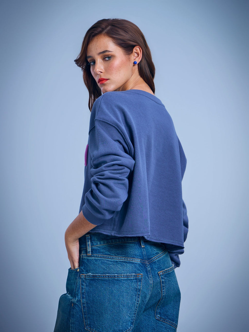 Macaron Cropped Sweatshirt