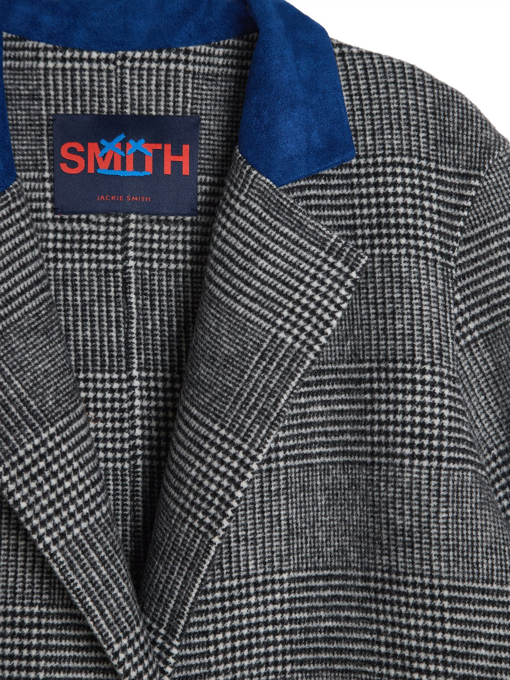 Double-Faced Checked Wool Coat
