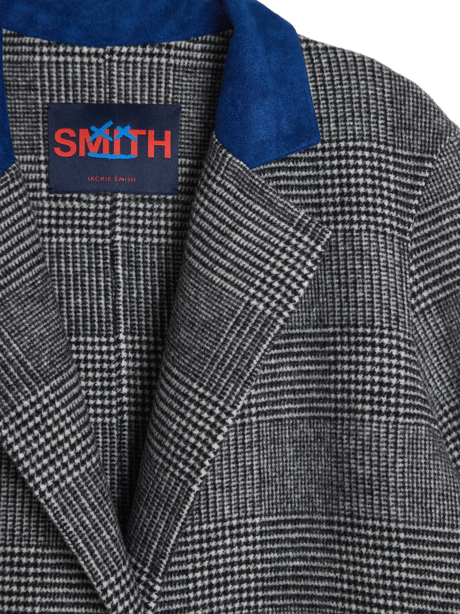 Double-Faced Checked Wool Coat