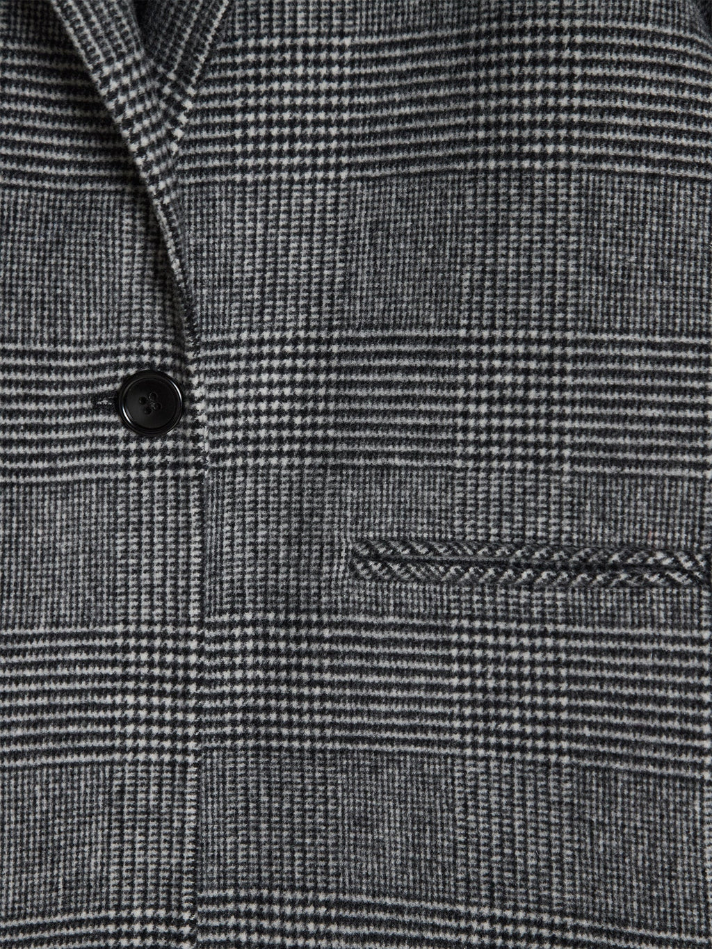 Double-Faced Checked Wool Coat