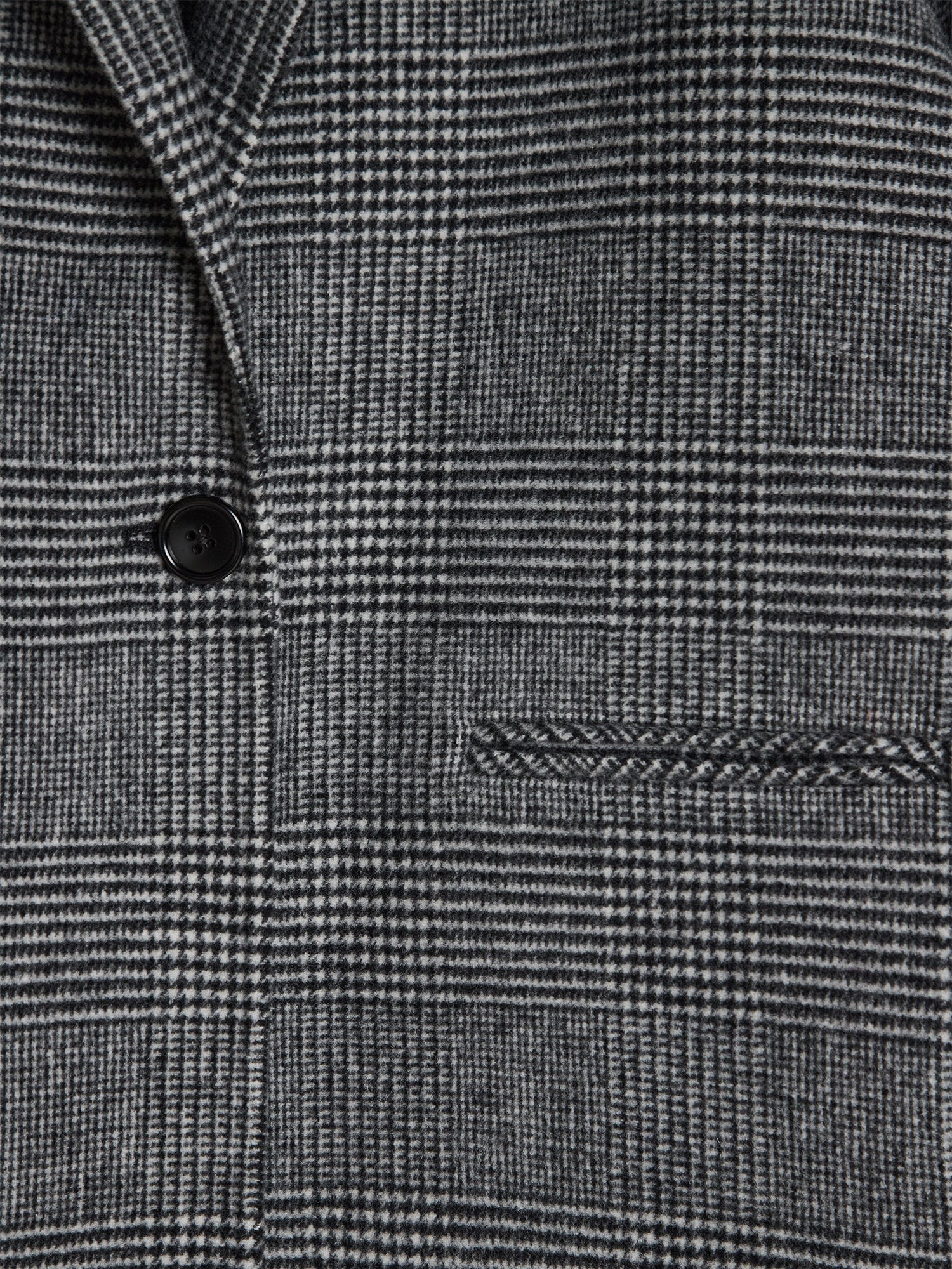 Double-Faced Checked Wool Coat