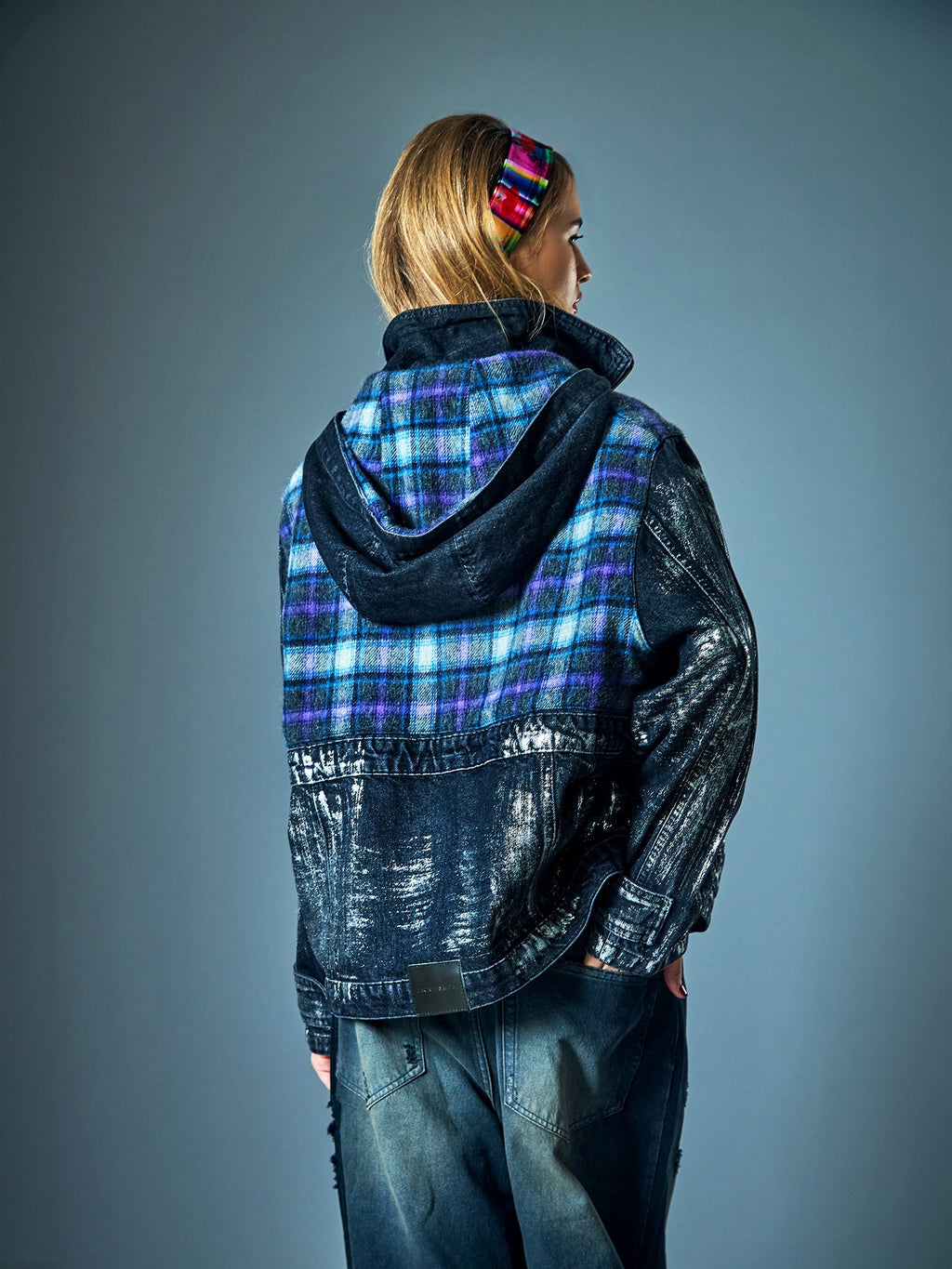 Limited Edition Oversized Metallic Tartan Jacket